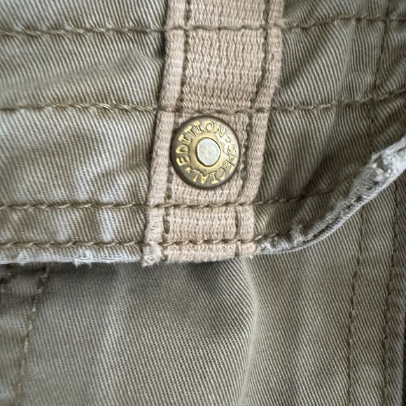 Vintage Y2K Cargo Shorts Mens 36 Brown Old Navy Military Baggy Standard Issue - Picture 7 of 16